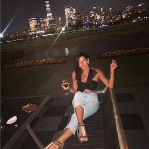 Stylish Black Crop Top with bow detail